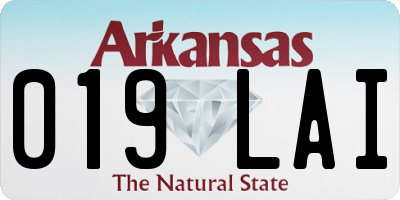 AR license plate 019LAI