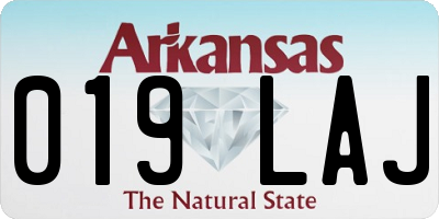 AR license plate 019LAJ