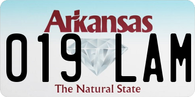 AR license plate 019LAM