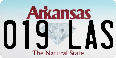 AR license plate 019LAS