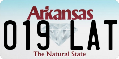 AR license plate 019LAT