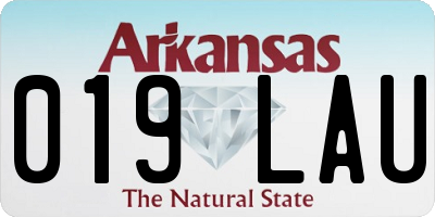 AR license plate 019LAU