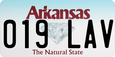 AR license plate 019LAV