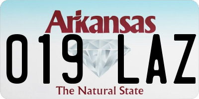 AR license plate 019LAZ
