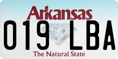 AR license plate 019LBA