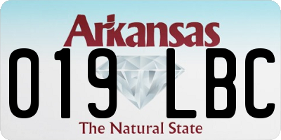 AR license plate 019LBC