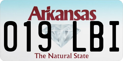 AR license plate 019LBI