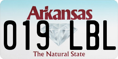 AR license plate 019LBL