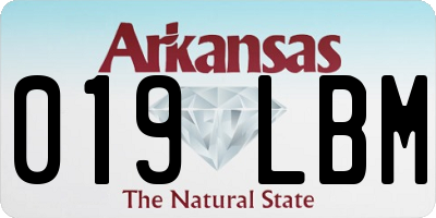 AR license plate 019LBM