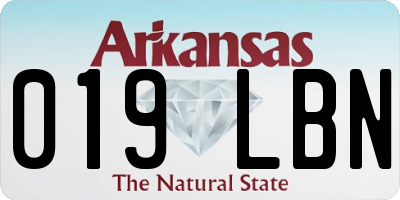 AR license plate 019LBN