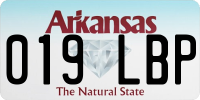 AR license plate 019LBP