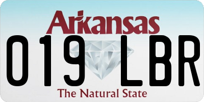 AR license plate 019LBR
