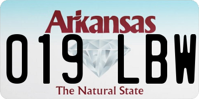AR license plate 019LBW