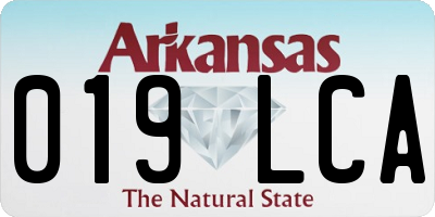 AR license plate 019LCA