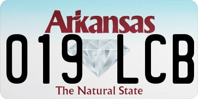 AR license plate 019LCB