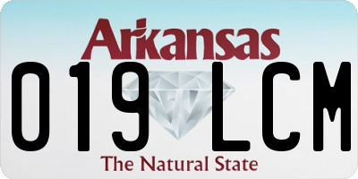 AR license plate 019LCM