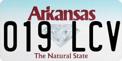 AR license plate 019LCV