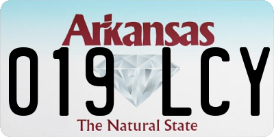 AR license plate 019LCY