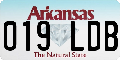 AR license plate 019LDB