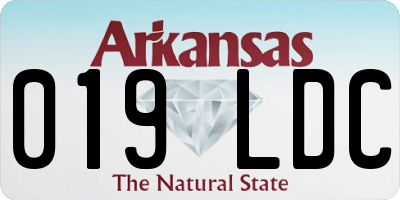AR license plate 019LDC