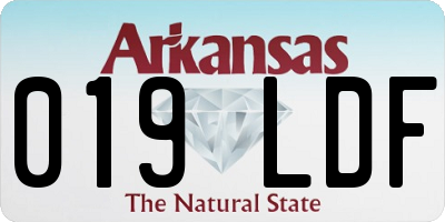 AR license plate 019LDF