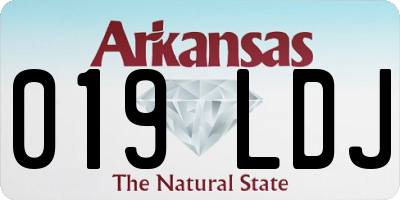 AR license plate 019LDJ