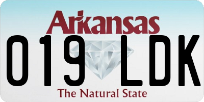 AR license plate 019LDK