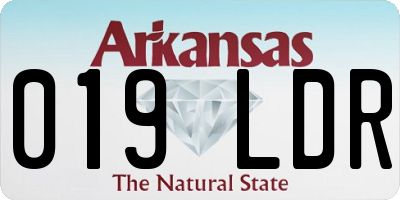 AR license plate 019LDR