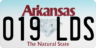 AR license plate 019LDS