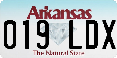 AR license plate 019LDX