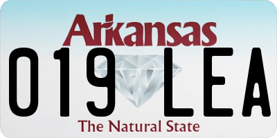 AR license plate 019LEA