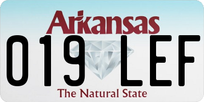 AR license plate 019LEF