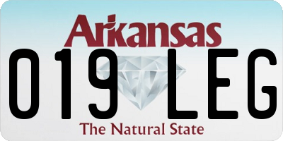 AR license plate 019LEG