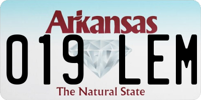 AR license plate 019LEM