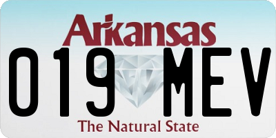 AR license plate 019MEV