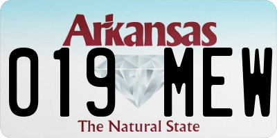 AR license plate 019MEW