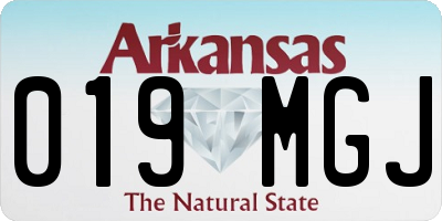 AR license plate 019MGJ