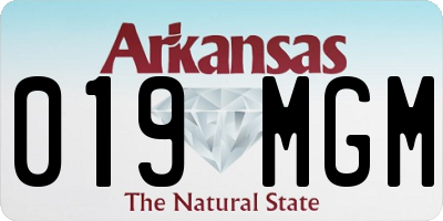 AR license plate 019MGM