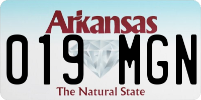 AR license plate 019MGN