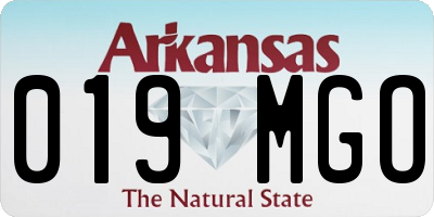 AR license plate 019MGO