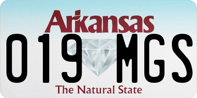 AR license plate 019MGS