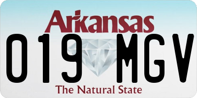 AR license plate 019MGV