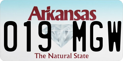 AR license plate 019MGW