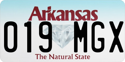 AR license plate 019MGX