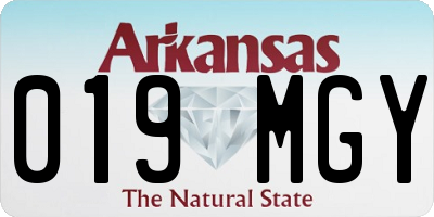 AR license plate 019MGY