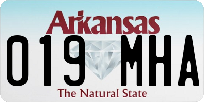 AR license plate 019MHA