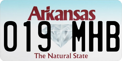 AR license plate 019MHB