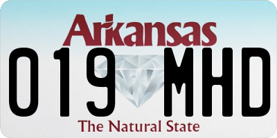 AR license plate 019MHD