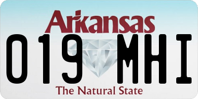AR license plate 019MHI