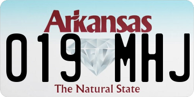 AR license plate 019MHJ